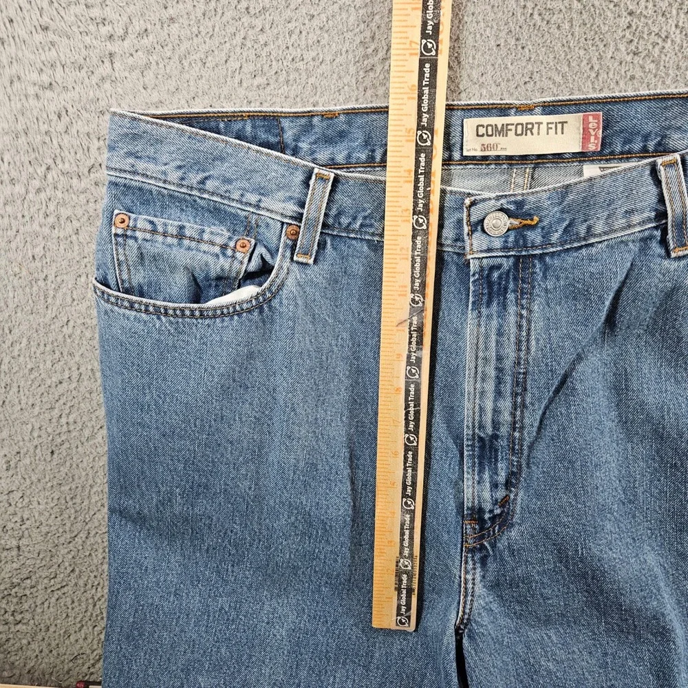 VTG Levis 560 Comfort Fit Jeans‎ Mens 42x38 Blue Denim Relaxed Tapered High Rise